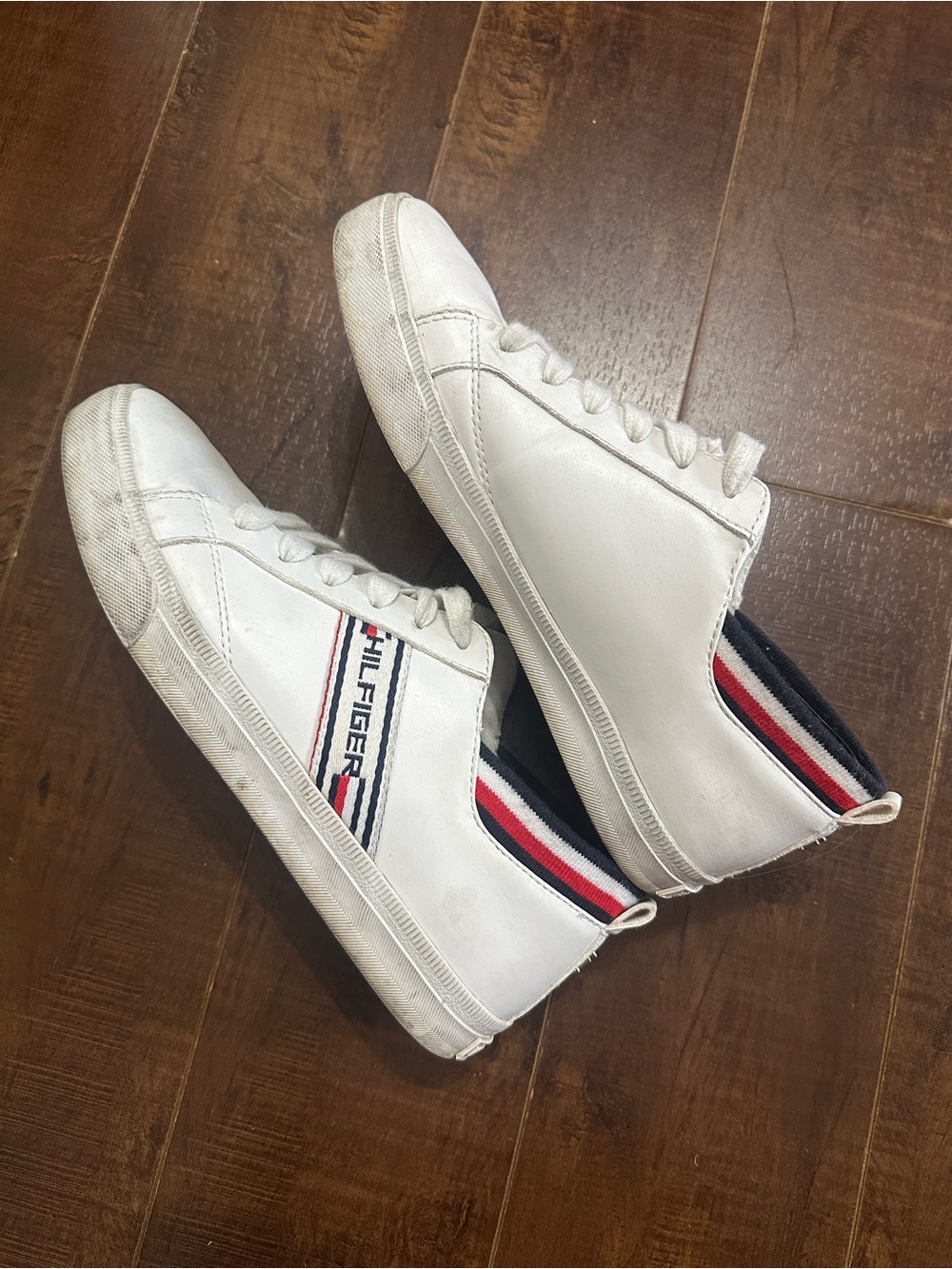 Tommy Hilfiger White Leather Sneakers